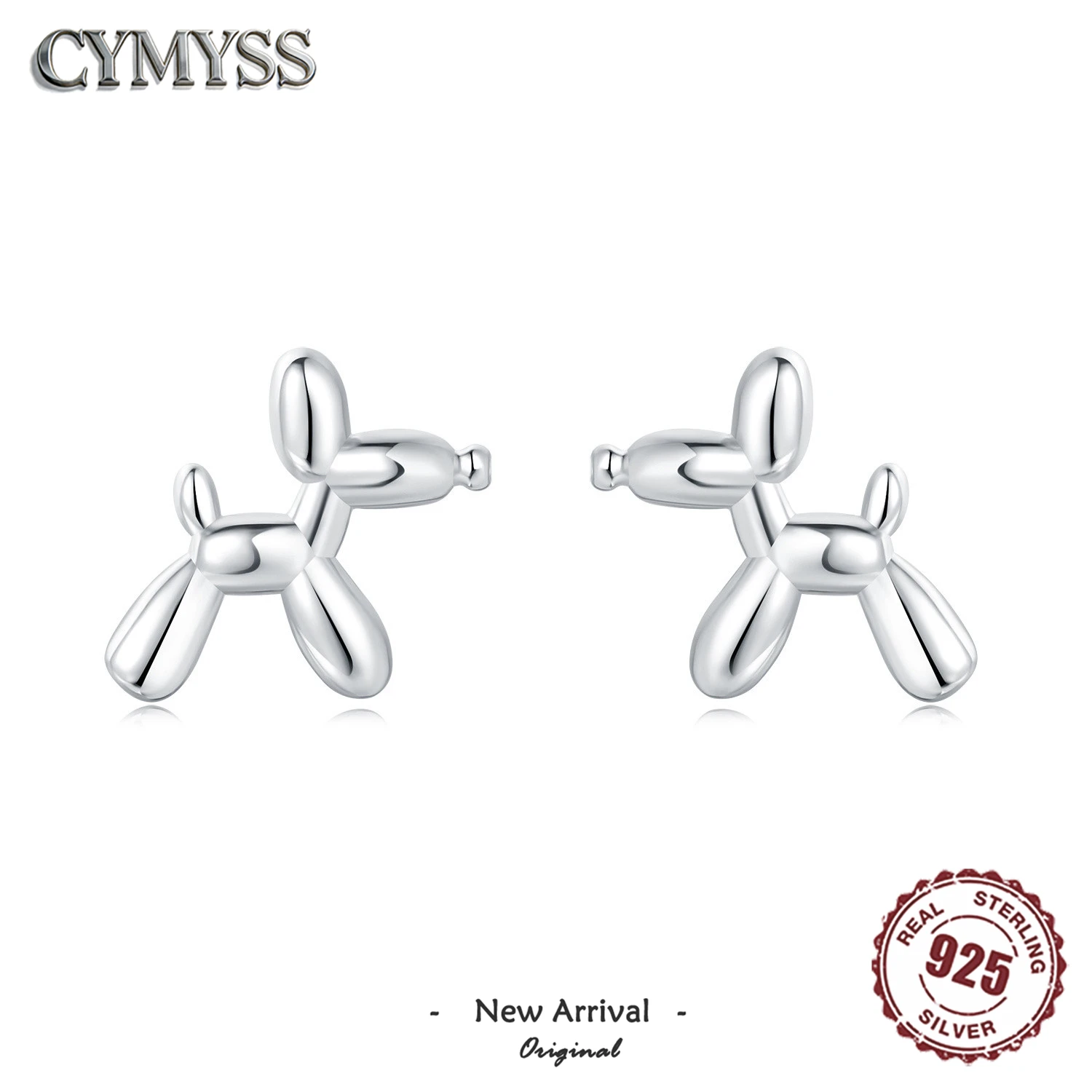 

Hot Sale 925 Sterling Silver Balloon Dog Stud Earrings Original Fashion Ear Studs for Women Versatile Daily Party Jewelry Gift