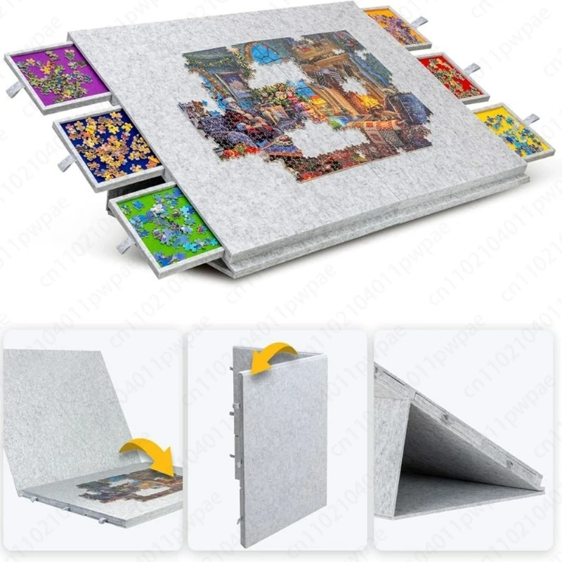 

Puzzle Workbench, Universal 2000-Piece Puzzle Mat Felt Shelf Storage Tool