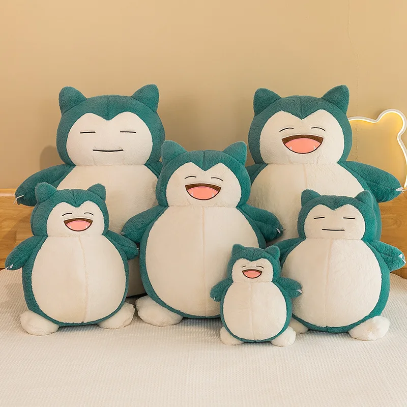 

Новая плюшевая игрушка Pokemon Snorlax из флиса, мягкая набивная кукла, подушка для дома, диванная подушка, удобный подарок на день рождения для женщин