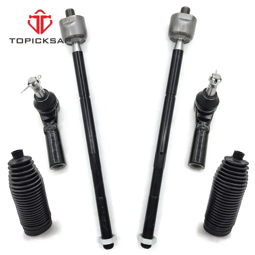 TOPICKSAP Front Steering Tie Rod Ends Boots 6pcs Kits for CHRYSLER 300 DODGE CHARGER 2011 2012 - 2019