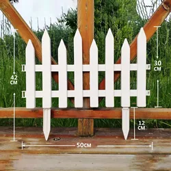 White Plastic Garden Fence Border Decoration Plant Flower Protect For Yard Lawn Edging Flower Bed Christmas Tree Decorative