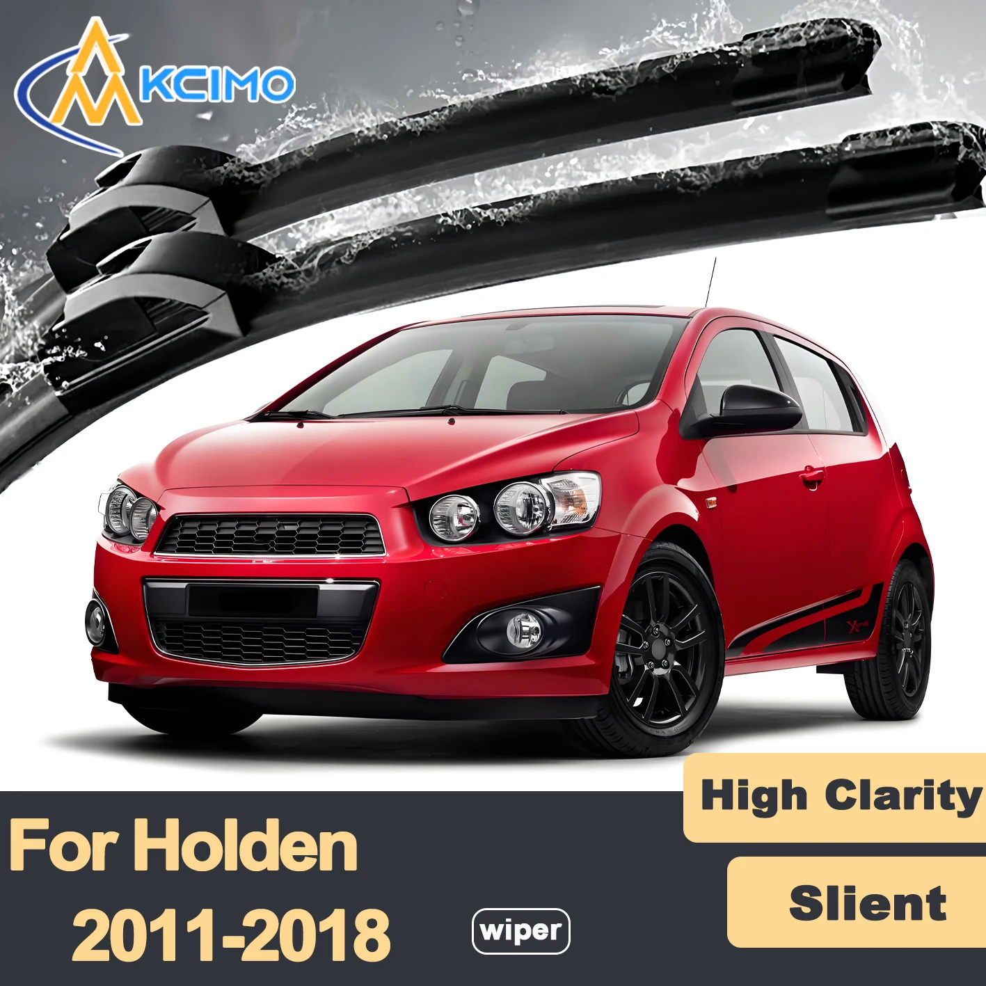 

Резиновые прочные бесшумные щетки стеклоочистителя премиум-класса, 2 шт. для Holden Barina TM 2011-2018 Chevrolet Aveo Sonic