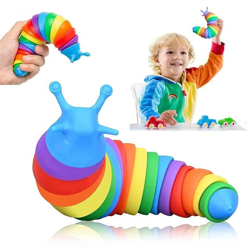 Caterpillar Toy Colorful Snail Slug Children\'s Puzzle Vent Simulation Caterpillar Child Prank Creative Fun New funny toys