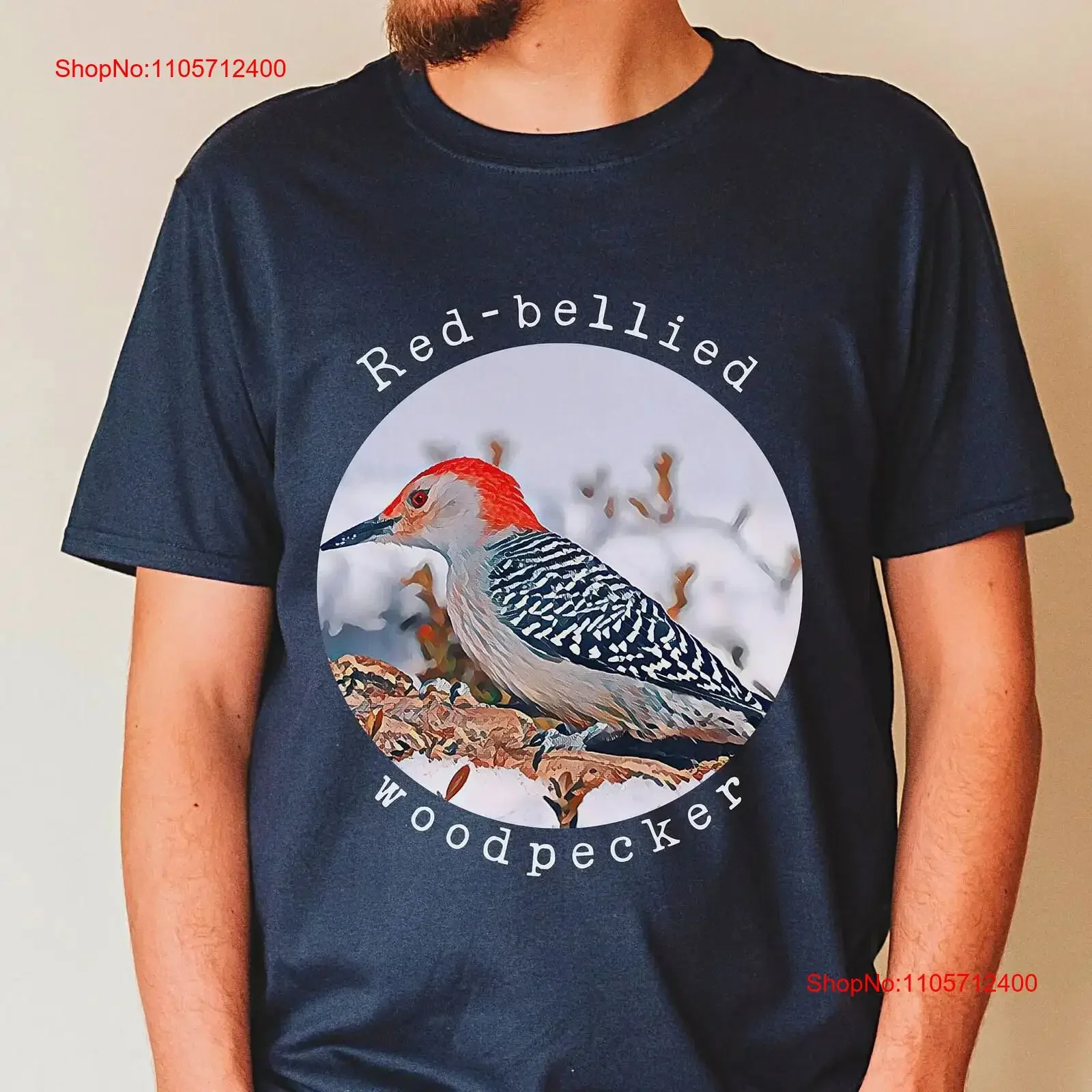 Red Bellied Woodpecker T Shirt for Him Birdwatching shirts Her Mens Bird Birding Mom Redbellied vintage Washed graphic fashion