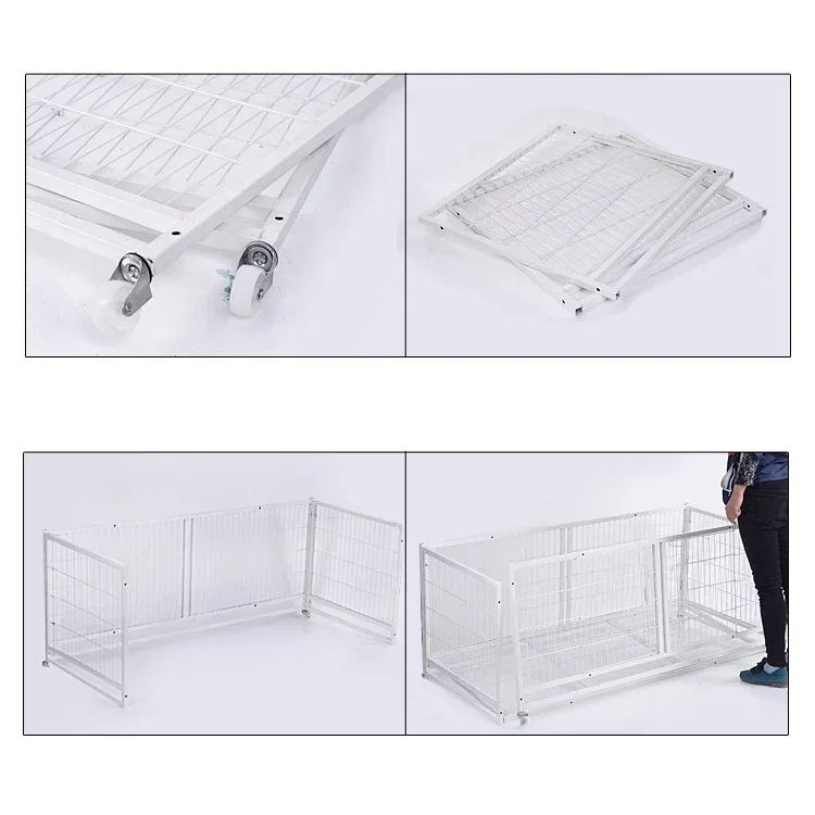 Stainless Steel Wire Pet Cat Cage Outdoor Metal Cat Rabbit Cage With Wheel Cat Medical Cage