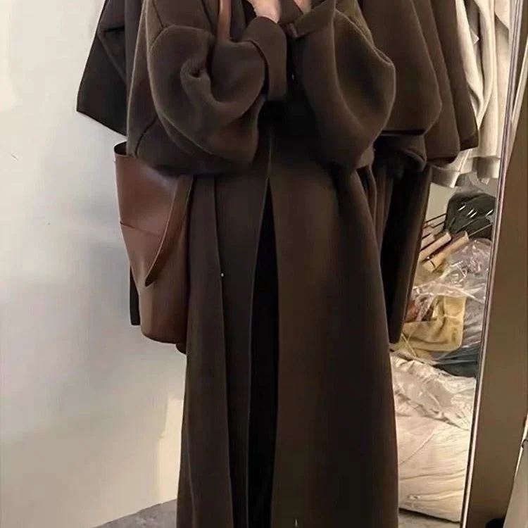 

Mid-Long Cardigans In Woman Womens Autumn Fitting Sweet Openknit Edge Irregular Button-Decorated Ruffled Rhinestones Slim-Fit OL