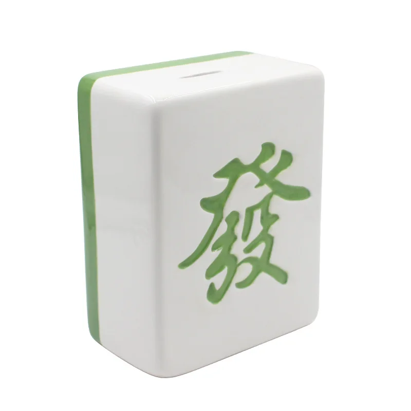 Mahjong Money Saving Pot Creative Gift with Hand Gift New Year Housewarming Gift Porch Decoration Home Decor Lucky Gift