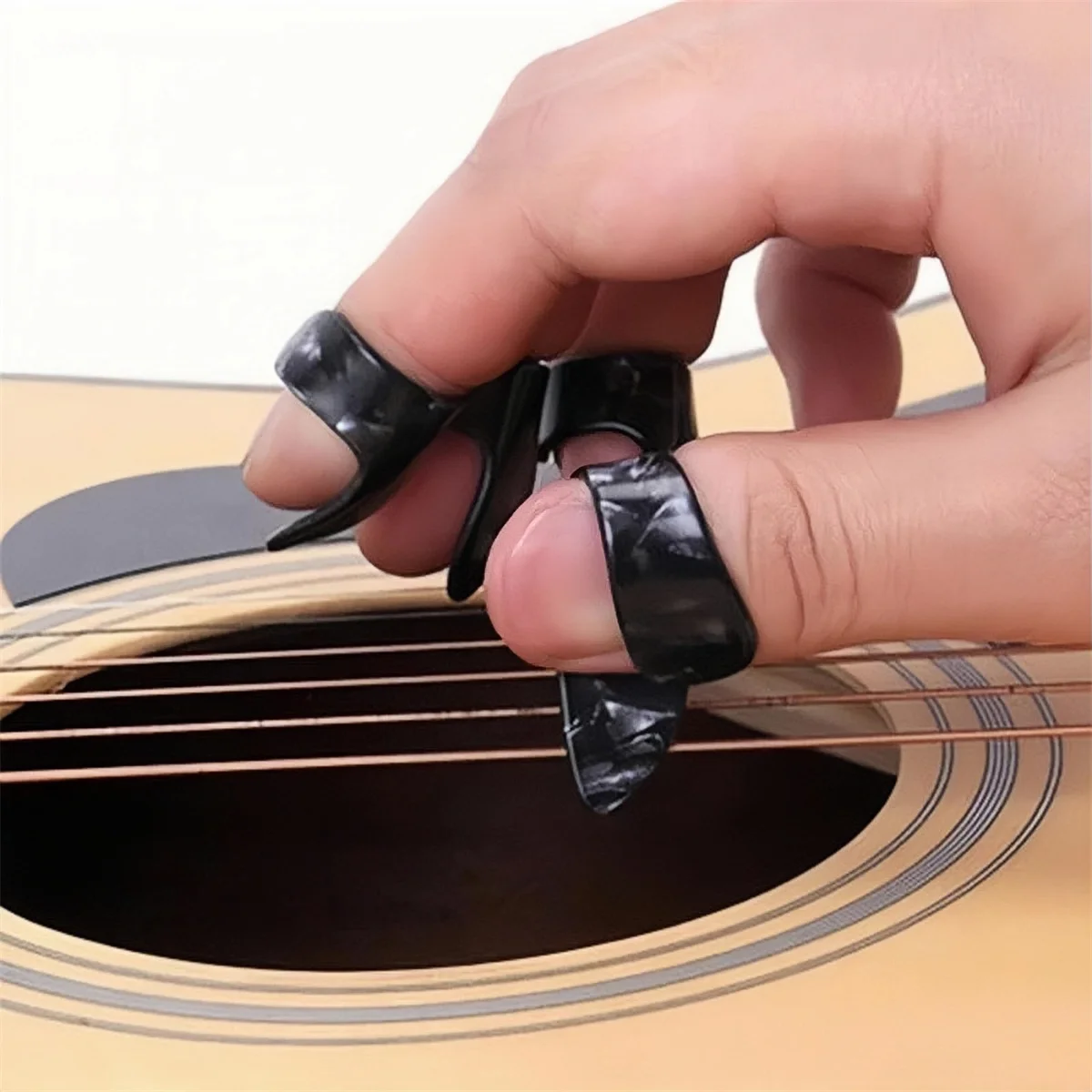 Miwayer Guitar Thumb Picks  Finger Guitar Picks Fingernails Fingerstyle Pain Prevention Finger Forefinger Thumbpicks