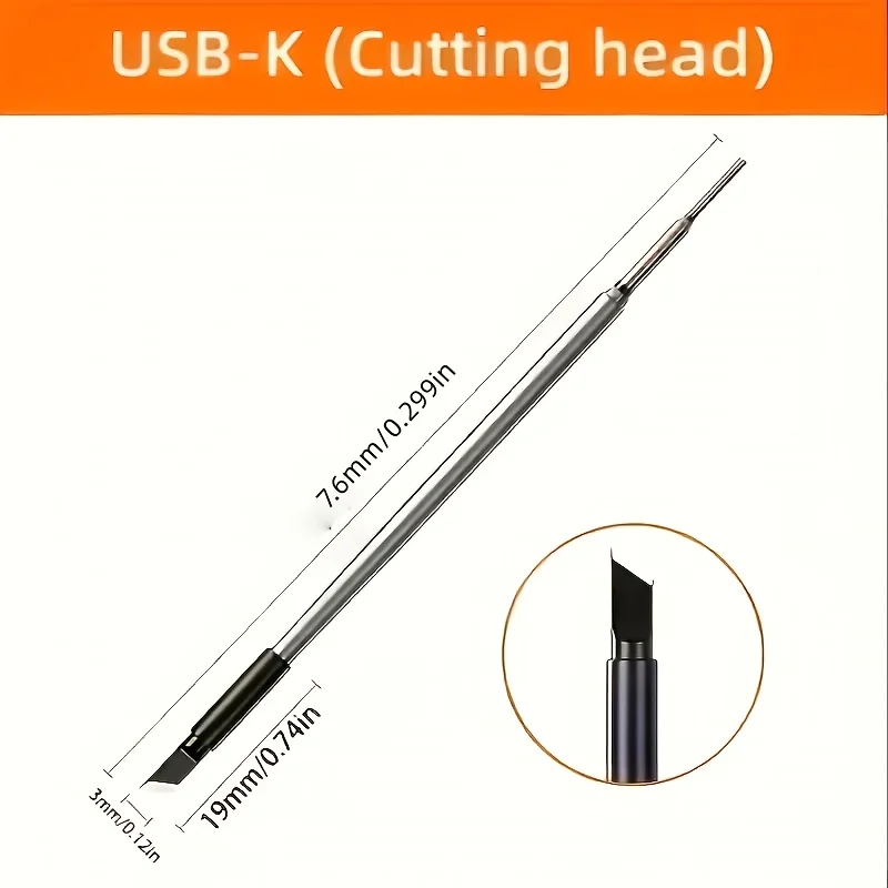 3-teiliges Metall-Lötkolben-Set, B C K Typ Lötkolbenspitzen für kabellosen USB-C-Lötkolben, Elektronik-DIY-Reparatur – Detail 4