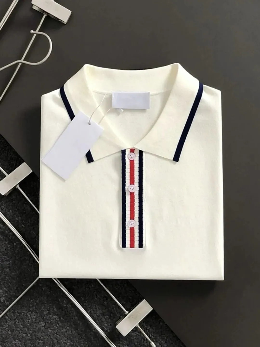 

Summer New Sle Men's irt ort Sve Knitted Casual Thin f Sve T-irt Breathable Striped Busin Casual Wear