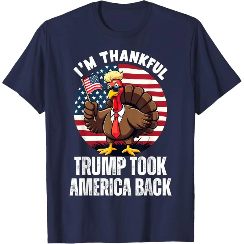 感謝祭のTシャツ、私は感謝しています、トランプが勝利したアメリカの勝者を取りました、感謝祭