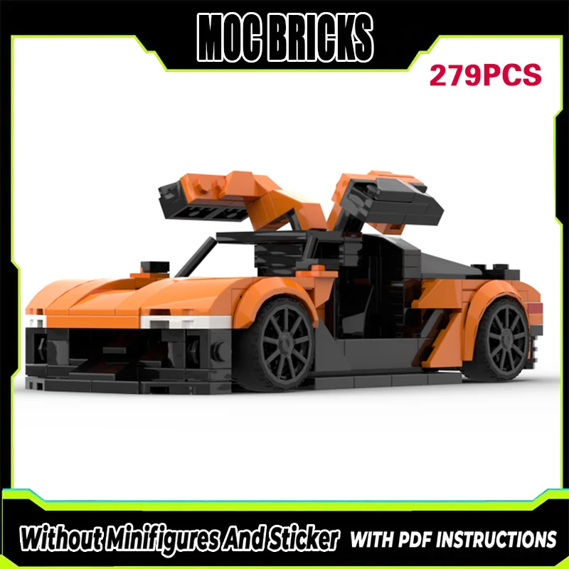 

Speed Racing Car Model MOC Building Bricks W1 Top Tier Sports Car Modular Technology Gifts Holiday Assemble Children Toys Suit
