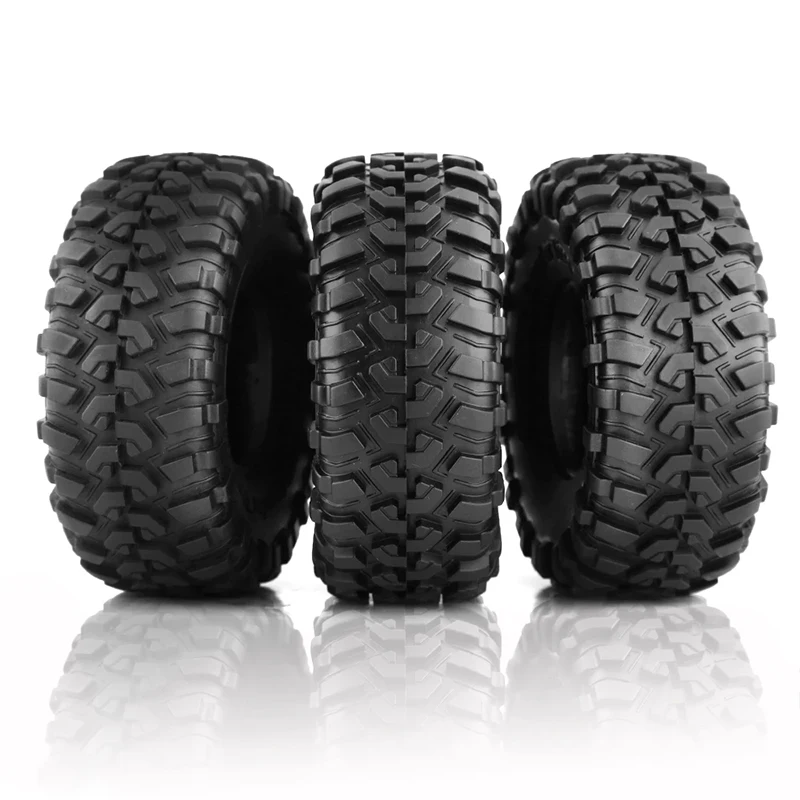 4pcs 130mm 2.2" Rubber Tire Wheel Tyre for 1/10 RC Crawler Car Axial SCX10 Wraith RR10 Capra RBX10 Traxxas TRX4 YK4082 YK4083