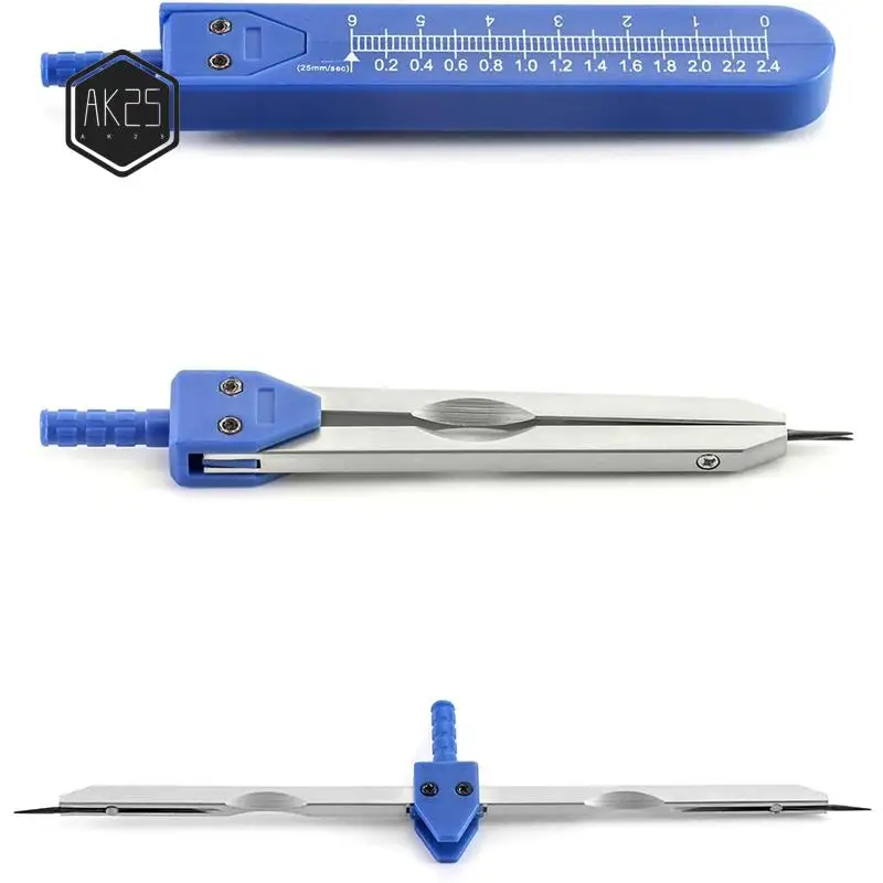 

AK25-EKG ECG Caliper Electrocardiogram Divider, 2 Pack Measuring Tool ECG Calipers For Electrocardiogram Drafting Divider