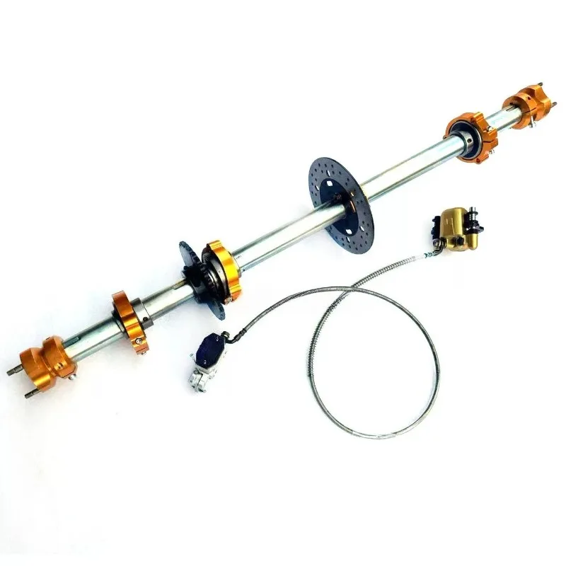 Self-made four-wheel field drift kart accessories Rear axle Rear axle Aluminum alloy flange wheel hub