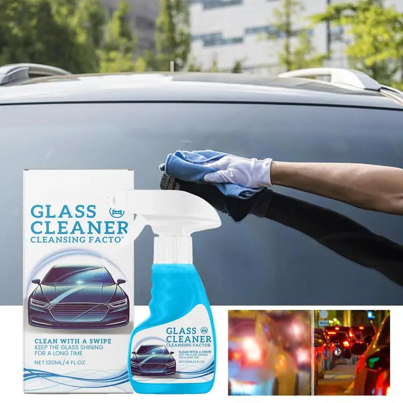 Windshield Cleaner Rainproof Anti-Fog Glass Cleaner Spray 120ml Car Glass Rainproof Anti-fog Clear Vision Spray Long-lasting Car