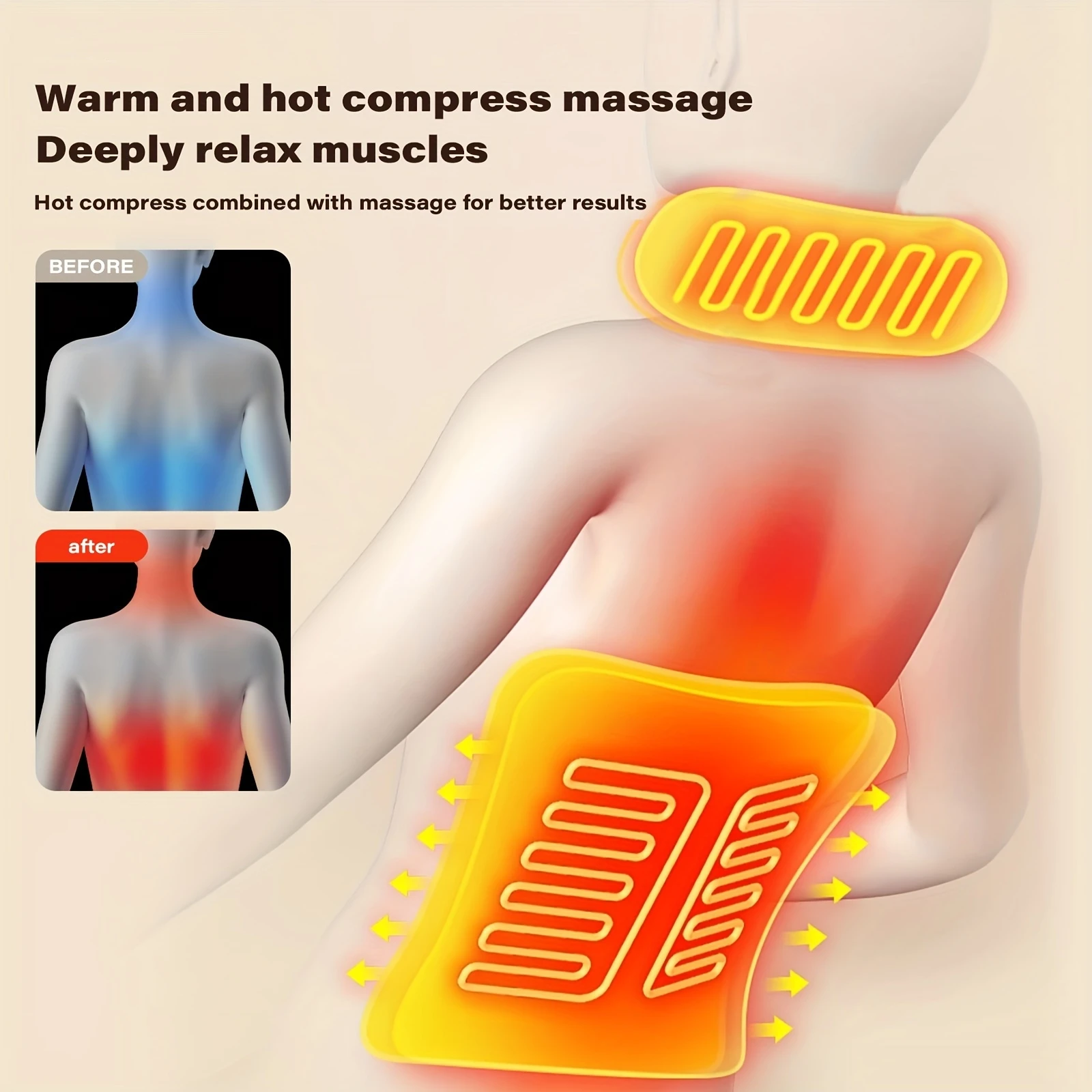Ekmoey Full Body Massager Mat with Shiatsu Neck Massager, Massager Mat, 3D Lumbar Traction & Relax, Back Heating, 10 Vibration Motors, Full Body Massager for Neck Back Waist Hip Leg, With Storage Bag, Massage Gift For Mom/Dad/Women/Men