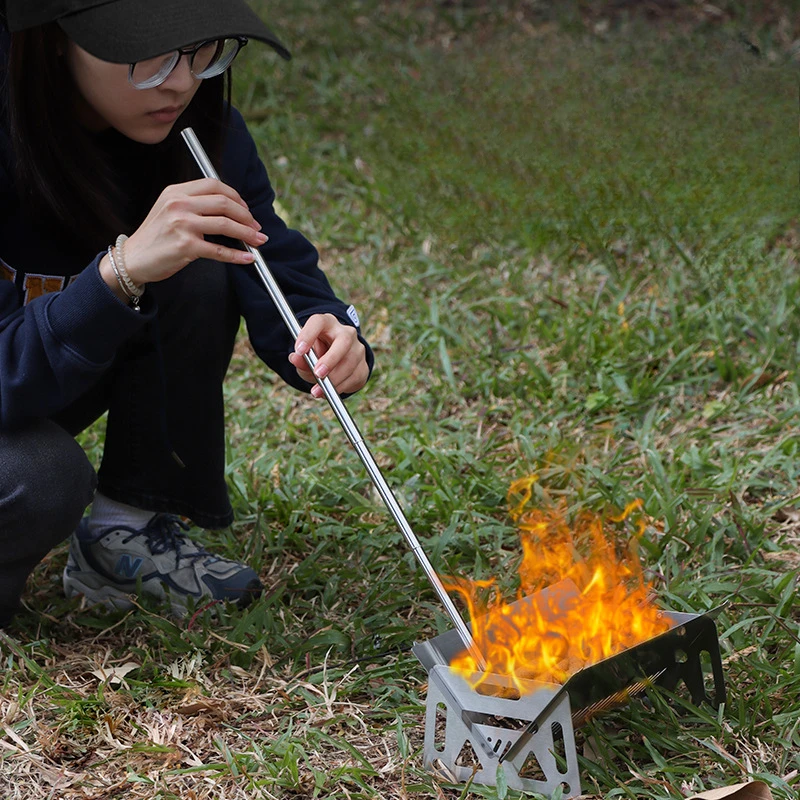 Outdoor Camping Blow Fire Tube Blowpipe Collapsible High Effective Tiny Beach Garden Tool Camping Equipment Blowing Fire Stick