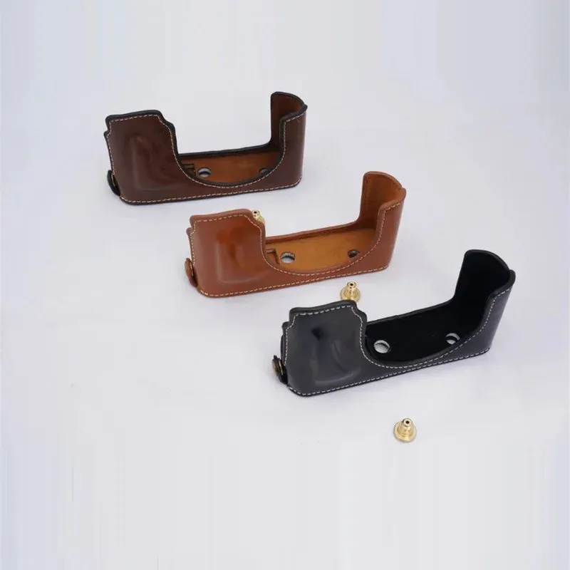 Чехол-сумка для камеры из искусственной кожи с половиной корпуса для Leica D-Lux Typ 109, открытая нижняя крышка для аккумулятора Чехол-сумка для камеры из искусственной кожи с половиной корпуса для Leica D-Lux Typ 109, открытая нижняя крышка для аккумулятора