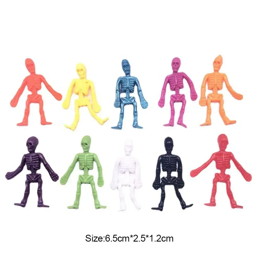 10 قطعة TPR هالوين بسط اللعب الهيكل العظمي السائبة هالوين هالوين الهياكل العظمية الإغاثة لعبة مرونة الضغط