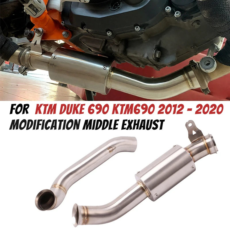 

Slip On For KTM DUKE 690 KTM690 2012 - 2019 2020 Motorcycle Exhaust Escape Systems Middle Link Pipe Connect 51mm Exhaust