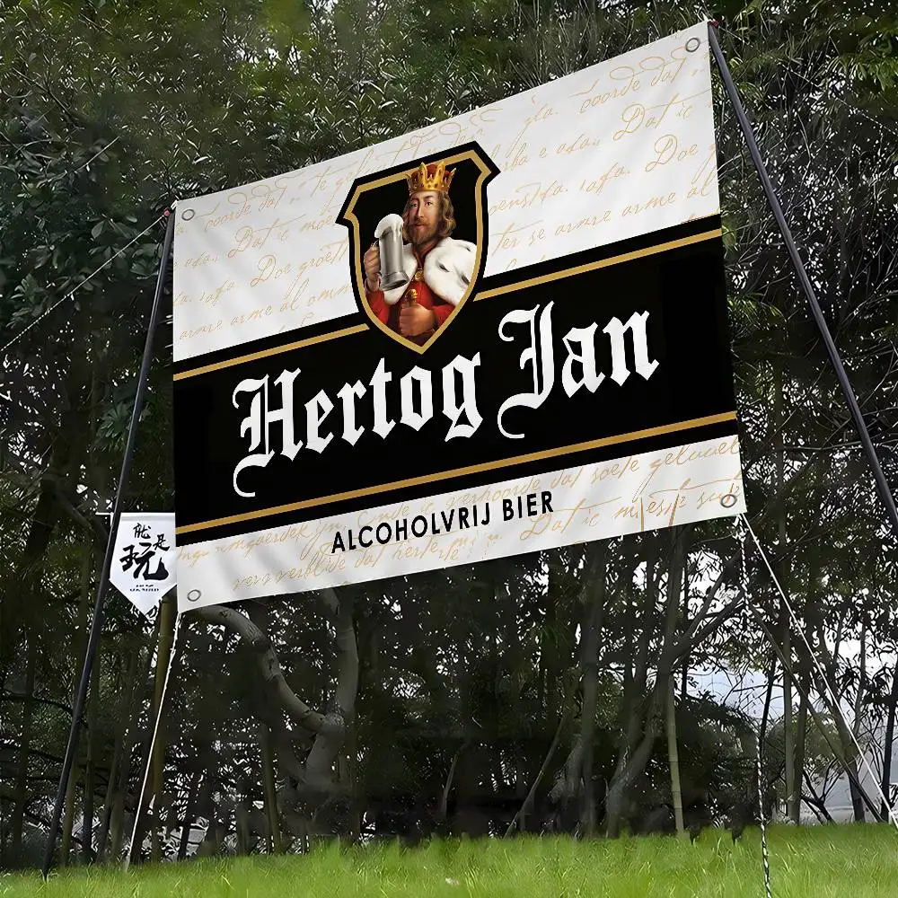 H-Hertog Jan Cartoon Flag Wall Hanging Banner Decoration Household Home Decor