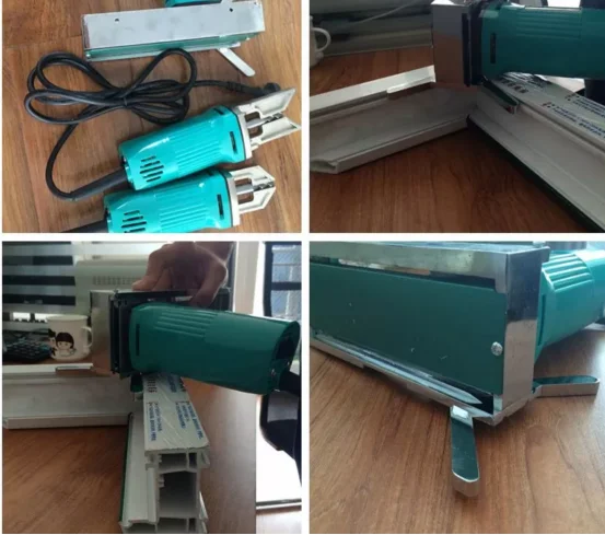 Electric Full Set Portable Corner Cleaning Machine For Making PVC/UPVC Window Door