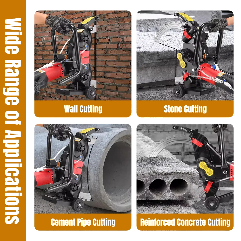 다이아몬드 블레이드와 조절 가능한 레일 시스템을 갖춘 고정밀 유압 벽 절단기
