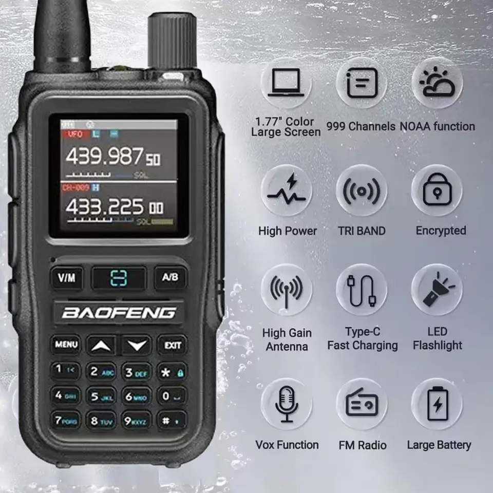 トランシーバー AM FM VHF UHF アナログ アマチュア無線 999チャンネル