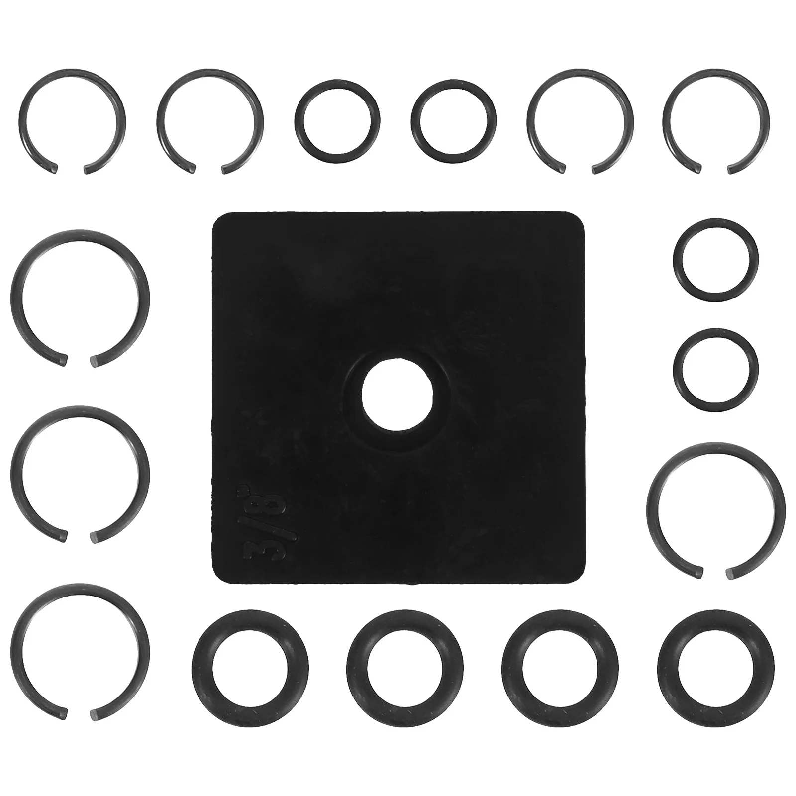 

17Pcs Pneumatic Impact Wrench Retaining Ring Clip Set with O-Ring Fast Change System for Automotive Repair Heavy Machinery