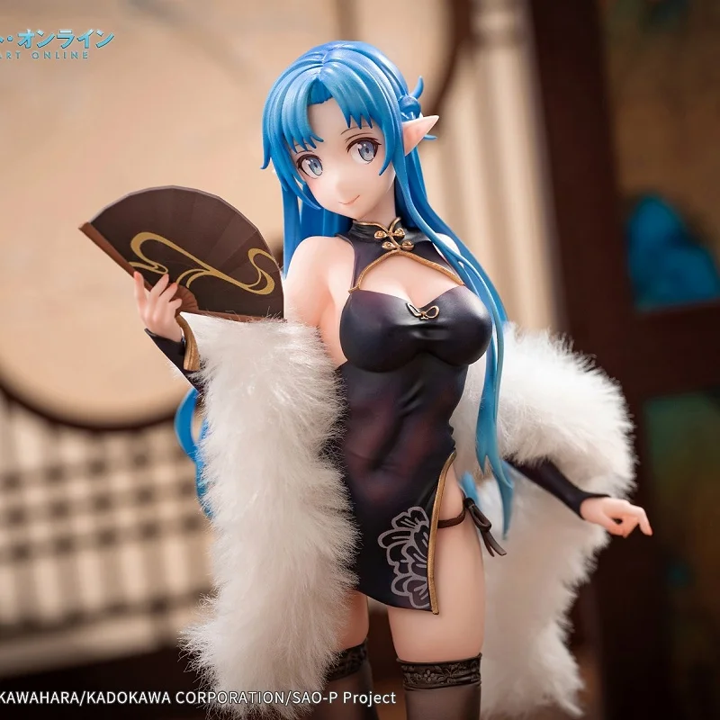 

[В наличии] Подлинная аниме-игрушка Sword Art Online Yuuki Asuna Water Elf Goddess Cheongsam Edition 23 см Фигурка Модель Девушка Орнамент Gi