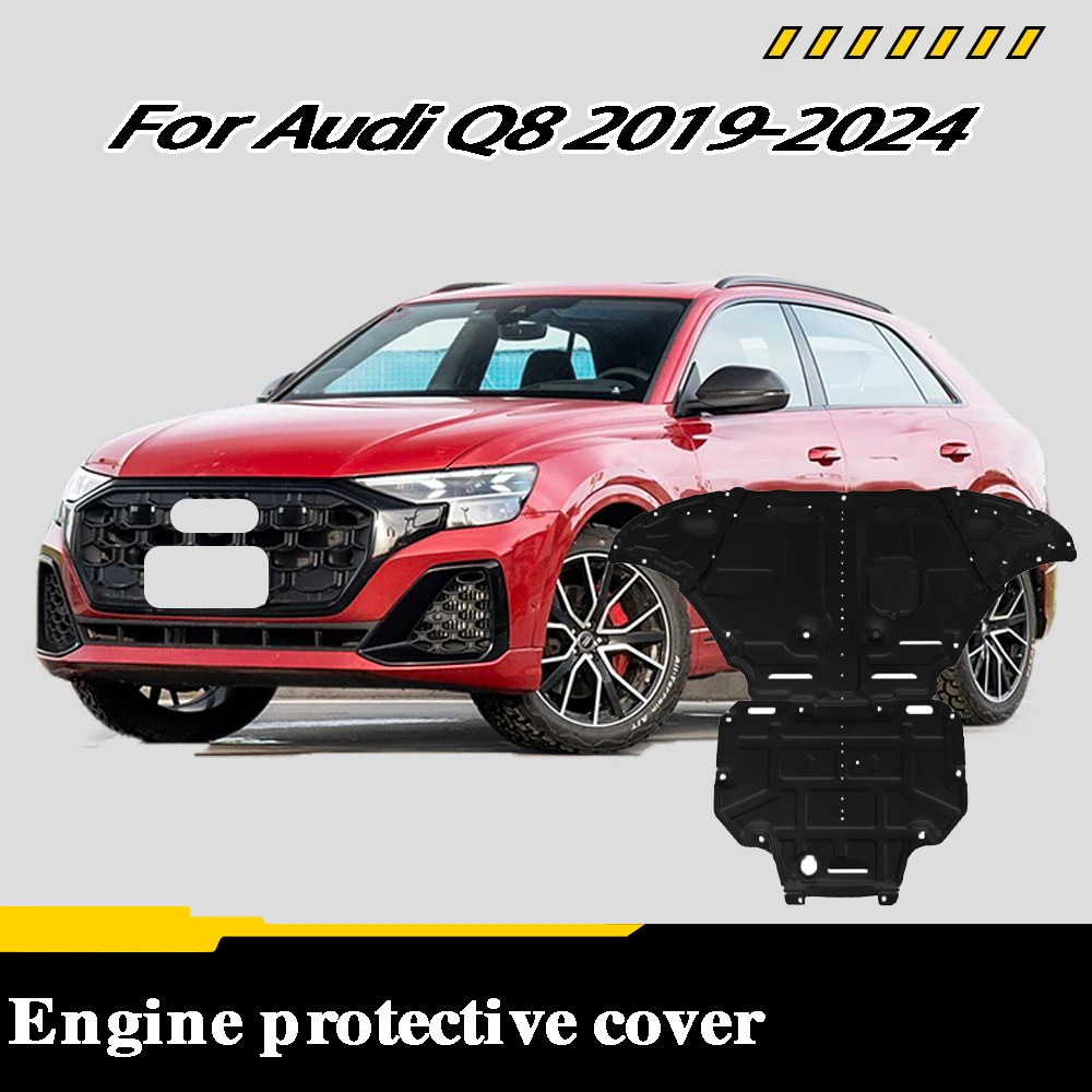Voor Audi Q8 2019-2024 2.0T 3.0T Motor Chassis Shield Splash Bodem Bescherming Boord Auto Accessoires onder Cover