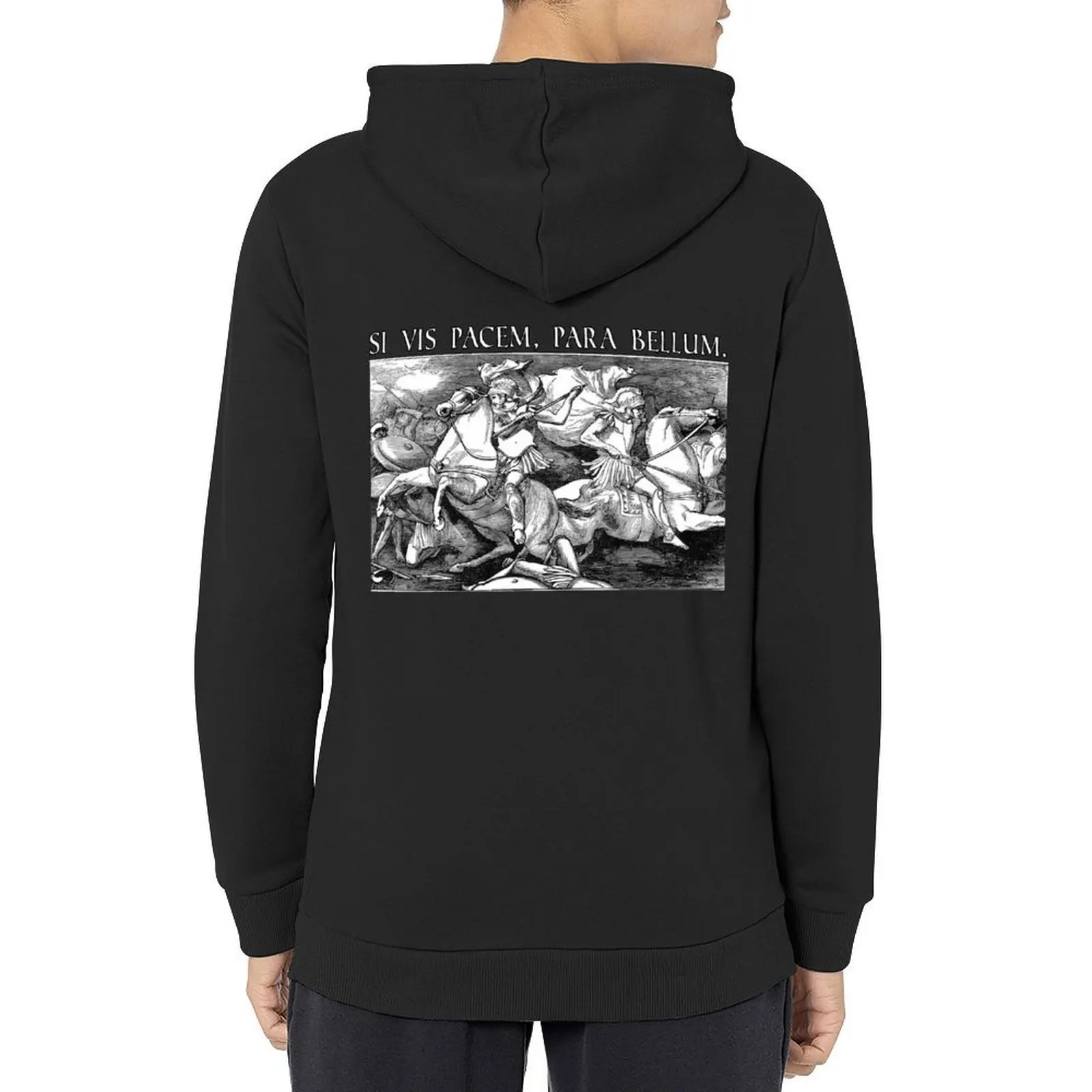 

Si vis pacem para bellum Hoodie korean autumn clothes autumn jacket men mens clothes men's sweat-shirt set new in hoodies