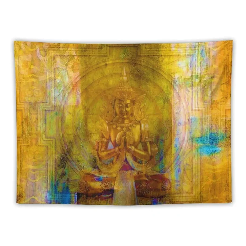 Golden Yantra tapestry funny decoration aesthetic tapestry for bedroom home decoration