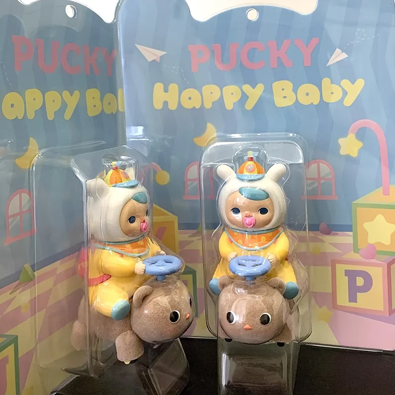 Kawaii Limited Edition Happy Baby Series Pucky Action Figure Toys PVC Pucky 100% Figurka Prezenty dla Dzieci Urocza Lalka Pucky Figure