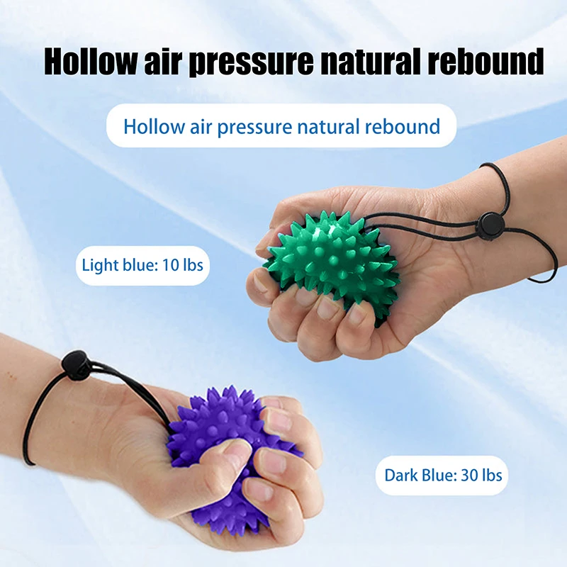 Improve Grip Strength. One Piece Soft Thorn Tactile Touch Massage Ball; Relax Muscles &