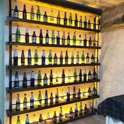 Storage Column Bar Cabinet Home Display Design Wedding Hanging Kitchen Houses Wine Rack Handmade Vitrina Industrial Furniture