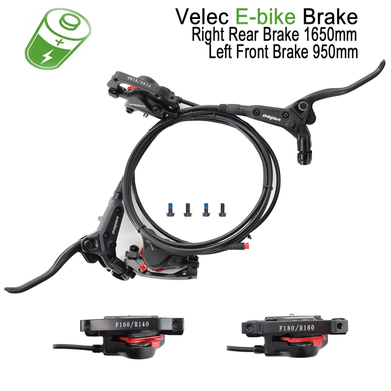 

TESNO E-Bike 2PIN Plug Hydraulic Disc Brake Waterproof Electric Bike Scooter Power Control Shifter - Cycling Brake System