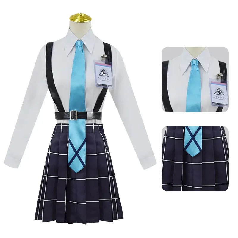 CyTakanashi Hoshino Costume Game Blue Archive Cosplay School JK Uniforms Top Skirts Wig Outfit Carnival Party Women Man Anime Su