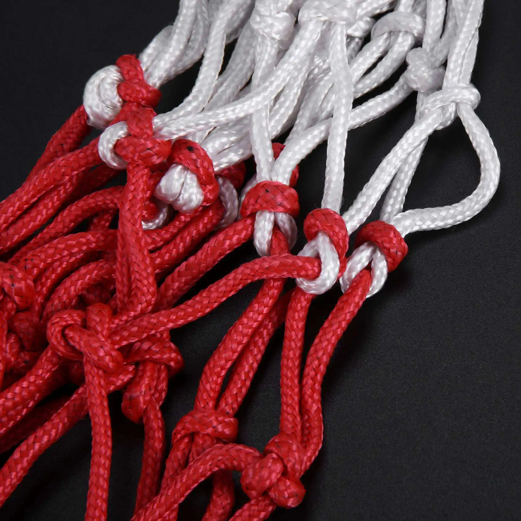 4개 전문 헤비듀티 농구 네트는 표준 실내 또는 실외 림에 적합합니다 - 흰색, 12 루프-B60B