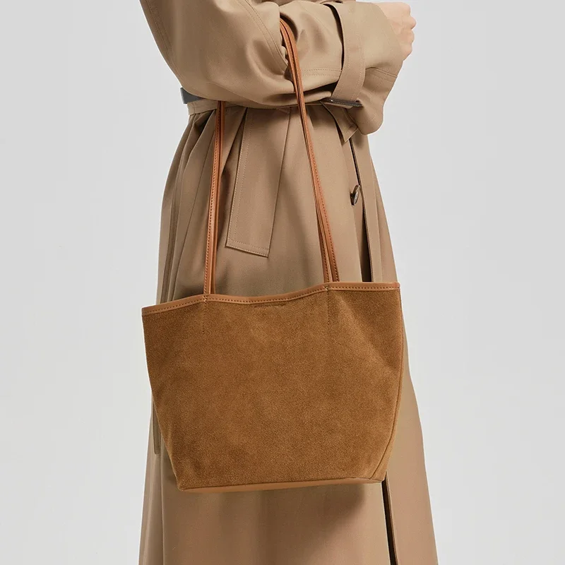 

2025 Autumn winter women's Mini Suede cowhide leather Crossbody handbag luxury designer Shoulder bag Vintage messenger bag