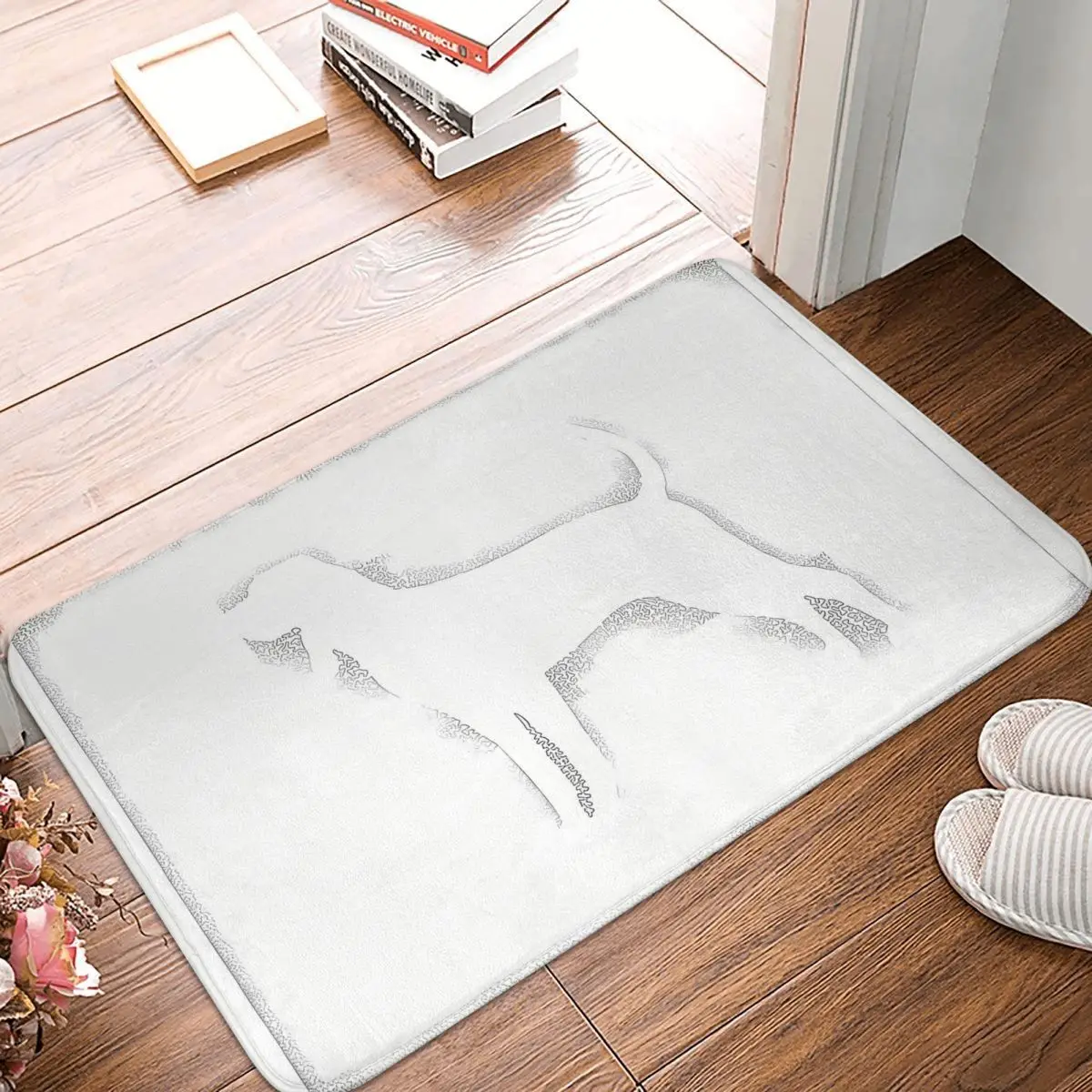 Coonhound Intricate Line Dog Doge Bedroom Mat Rug Home Doormat Kitchen Carpet Outdoor