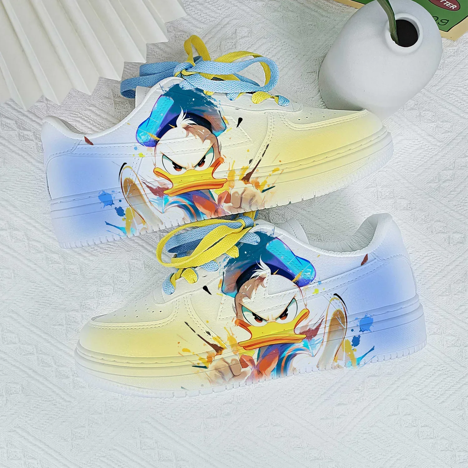 

New Disney cartoon women princess Donald duck cute Casual shoes non-slip soft bottom sports shoes for girl gift