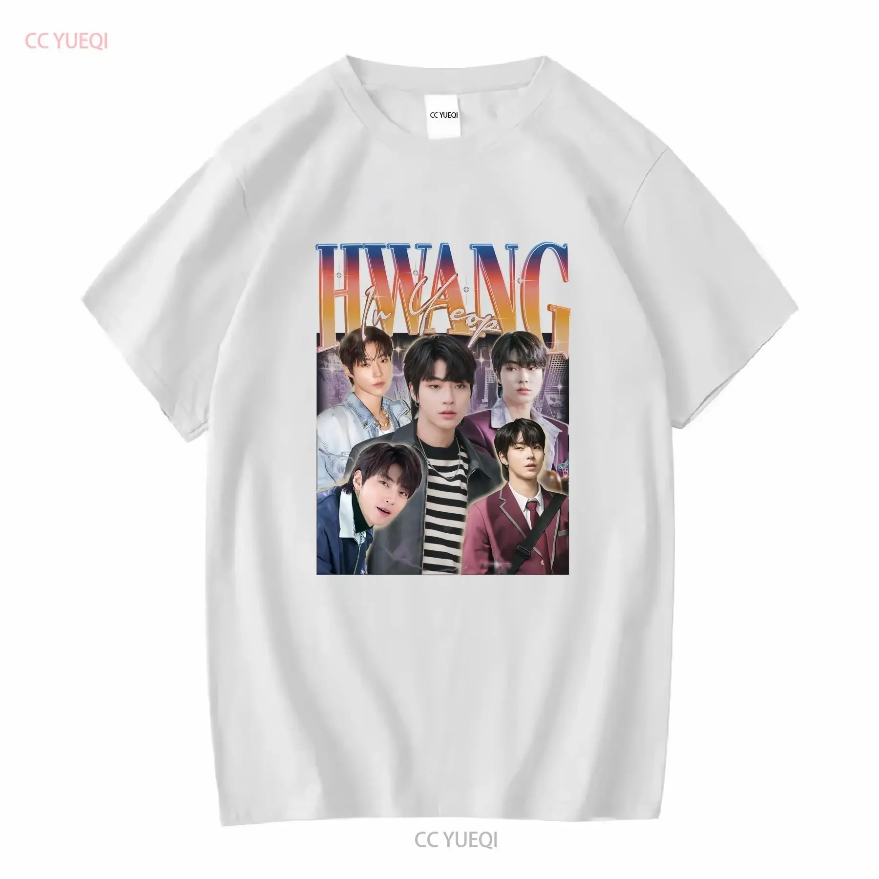 محدودة HWANG في YEOP ريترو تي شيرت المشجعين الكورية خمر الممثل طويلة أو قصيرة الأكمام خمر غسلها عادية للجنسين الشارع الشهير