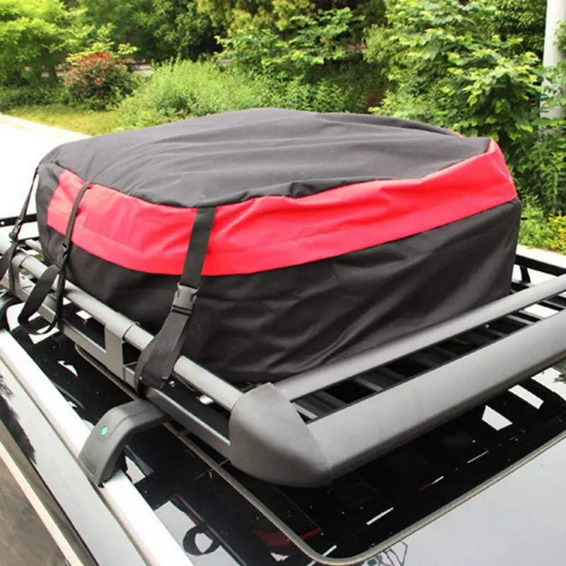 Car Top Carrier Waterproof Roof Rack Storage Bag Foldable Car Topper Luggage Carrier Travel Accessories For Most Automotive