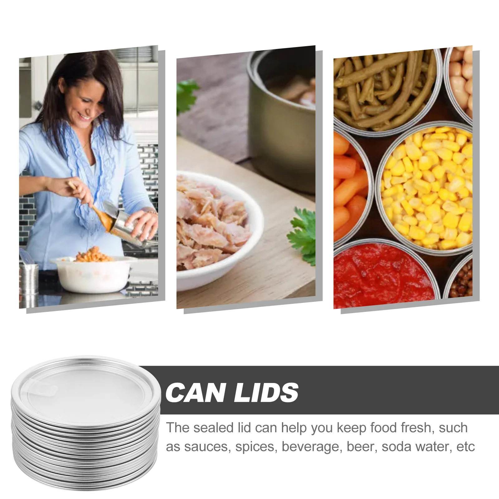 

20Pcs Professional Grade Aluminum Foil Can Lids Strong Sealable Covers for Home Kitchen Storage Leakproof Reusable Beverage Jar