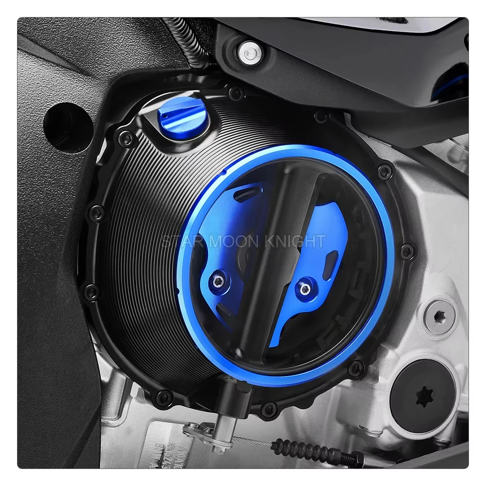 Motorcycle Accessories Aluminum Alloy Transparent Clutch Cover Kit For BMW S1000R S1000RR S1000XR M1000R M1000XR S 1000 R XR