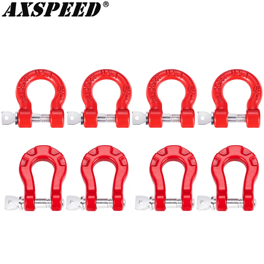 AXSPEED Metal Front Rear Bumper Trailer Hook Tow Shackle Rescue Hook for 1/10 RC Rock Crawler Car Axial SCX10 TRX4 TRX6