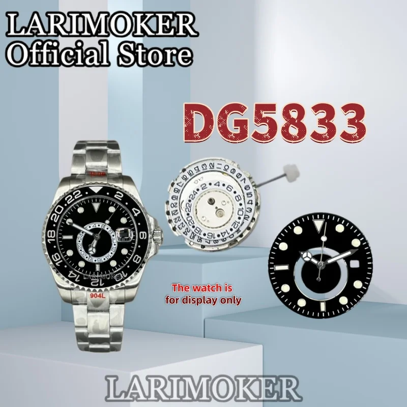 LARIMOKER DG5833 Movement 31.5mm Luminous Watch Dial Date Window Luminous Hands Suitable for DG5833 Movement Watch Accessories