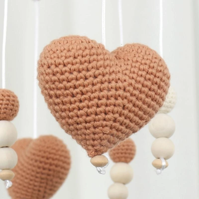 Juguete cuna móvil madera para bebés, juguete colgante para cama, sonajero para bebés, juguete para recién nacidos 15UB